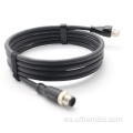 Cable de cámara industrial IP67 IP67 impermeable M12 de 8pin